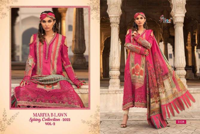 Shree Mariya B Lawn Spring Collection 2022 Vol 2 Pure Cotton Designer Ethnic Wear Pakistani Salwar Kameez